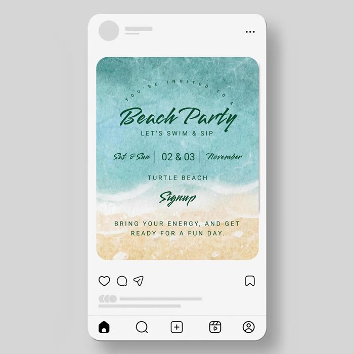 BreakThru Beach Party, social media invite
