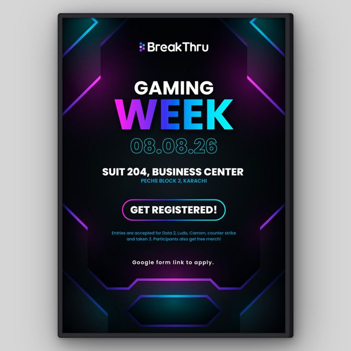 BreakThru Gaming Week, event poster